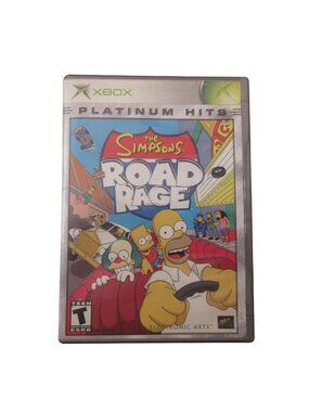 The Simpsons Road Rage Microsoft Xbox Platinum Hits, Manual, Disk & Case